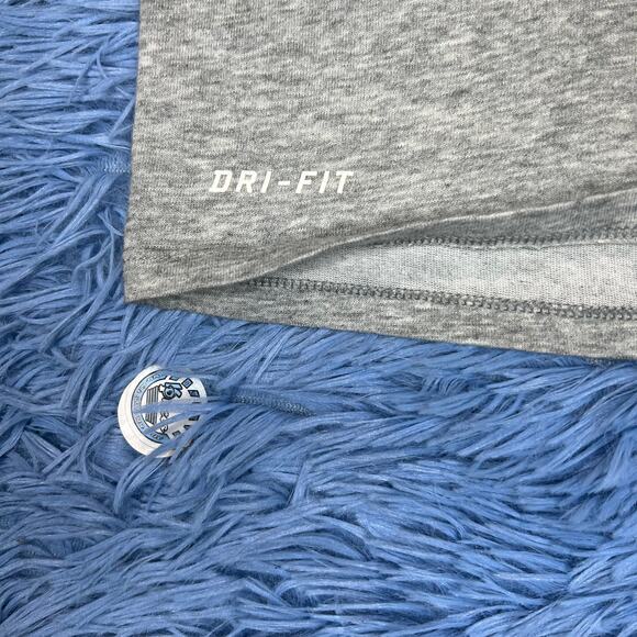 Nike Dri Fit Logo Shirt Size Medium Mens Athletic Neon Green Gray - Picture 5 of 11